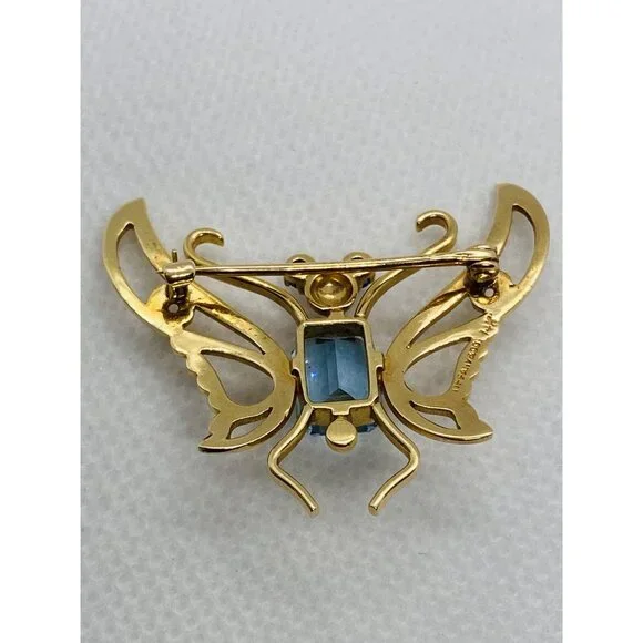 Tiffany & Co 14K 585 Yellow Gold Butterfly Brooch Vintage - Picture 7 of 14